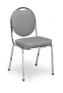 Vitro Oval Back Chair w/ 2 in Pulled Waterfall Seat, 1 Platform Glide & 16 ga Frame