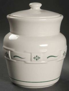 Longaberger Woven Traditions Heritage Green Coffee Canister & Lid, Fine China Di