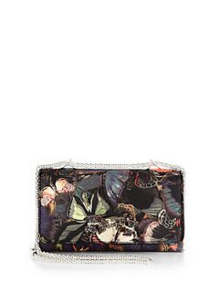 Valentino Jeweled Butterfly Leather Flap Bag   Color