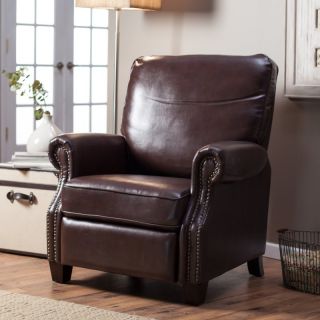 Barcalounger Ridley II Leather Recliner with Nailheads Multicolor   7 1055