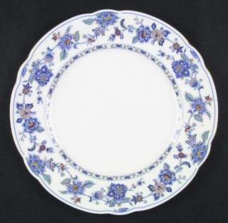 Nikko Mandarin Dinner Plate, Fine China Dinnerware   Bone,Scallop,Blue/Rust/Gree