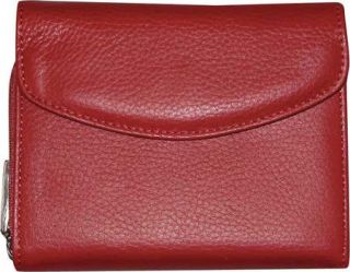 Womens Dopp Roma Double Cardex   Dark Red Credit Card Holders