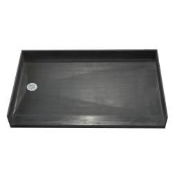 Tile Ready Shower Pan 40x60 inch Left Barrier Free Pvc Drain (BlackMaterials Molded Polyurethane with ribs underneath for extra strengthNumber of pieces One (1)Dimensions 40 inches long x 60 inches wide x 7 inches deep  )