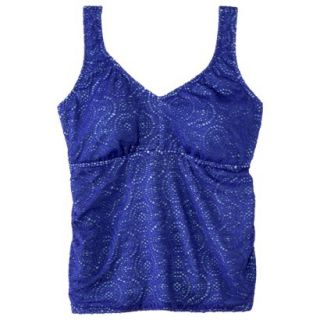 Womens Plus Size Crochet Tankini Swim Top   Cobalt Blue 18W