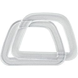D shaped Plastic Handles With Glitter (pack Of 2)