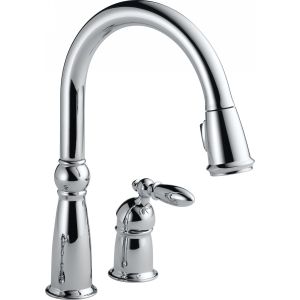 Delta Faucet 955 DST Victorian One Handle Pull Out Spray Kitchen Faucet