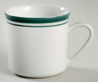 Gibson Designs Basic Living Ii Easton Hunter Green Mug, Fine China Dinnerware  