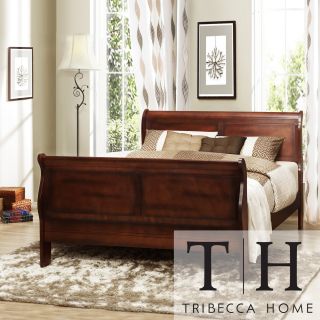Tribecca Home Canterbury Louis Phillip Cherry Full size Sleigh Bed