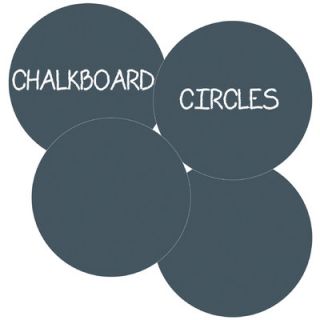 WallCandy Arts Chalkboard Circles Removable Wall Decal Big ChalkBoard Circles