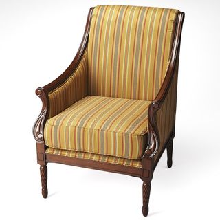 Golden Multi stripe Club Chair