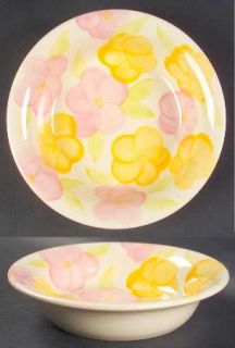 Franciscan Garden Party Coupe Cereal Bowl, Fine China Dinnerware   Pink & Yellow