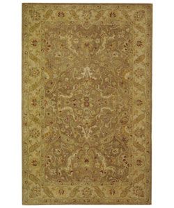 Handmade Antiquities Treasure Brown/ Gold Wool Rug (5 X 8) (BrownPattern OrientalMeasures 0.625 inch thickTip We recommend the use of a non skid pad to keep the rug in place on smooth surfaces.All rug sizes are approximate. Due to the difference of moni
