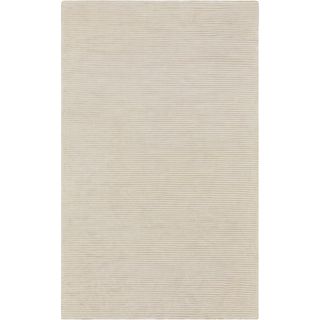 Hand crafted Ivory Solid Causal Calais Rug (8 X 11)