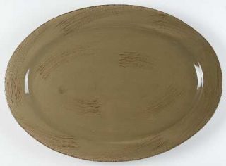 Tag Ltd Sonoma Olive 18 Oval Serving Platter, Fine China Dinnerware   Ironstone