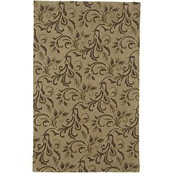 Hand tufted Passion Gold Wool Rug (9 X 13) (GreenPattern AbstractTip We recommend the use of a non skid pad to keep the rug in place on smooth surfaces.All rug sizes are approximate. Due to the difference of monitor colors, some rug colors may vary slig