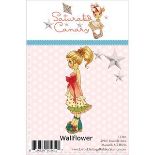 Saturated Canary Unmounted Rubber Stamp 4.5x1.75  wallflower