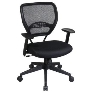 Office Star SPACE Deluxe Mid Back Task Chair with Arms 5500 Fabric Mesh