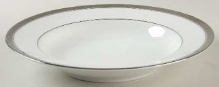 Gorham Ridgewood Platinum Large Rim Soup Bowl, Fine China Dinnerware   Platinum