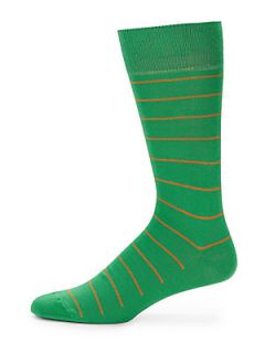 Simple Striped Socks   Green