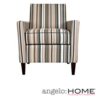 Angelohome Sutton Vintage Deep Blue Stripe Chair