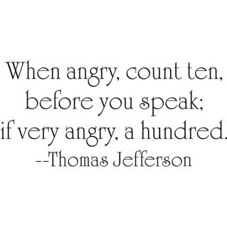 Thomas Jefferson Angry Vinyl Wall Art Quote (SmallSubject OtherImage dimensions 10 inches high x 21 inches wideThese beautiful vinyl letters have the look of perfectly painted words right on your wall. There isnt a background included; just the letters 