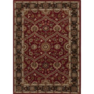 Traditional Oriental Red/ Orange Wool Rug (96 X 136)