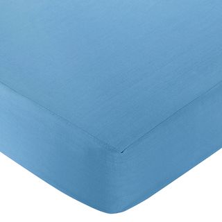 Sweet Jojo Designs Surf Solid Blue Fitted Crib Sheet (CottonThread count 200Care instructions Machine washableDimensions 52 inches high x 28 inches wide x 8 inches deepThe digital images we display have the most accurate color possible. However, due to