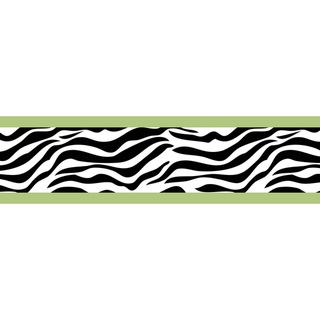 Sweet Jojo Designs Lime Funky Zebra Wall Border