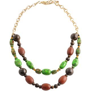 Art Smith by BARSE Mixed Gemstone Double Strand Necklace, Womens
