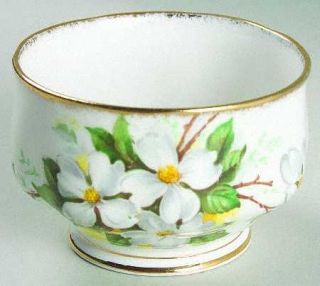 Royal Albert White Dogwood (Brushed Gold Trim) Mini Open Sugar Bowl, Fine China