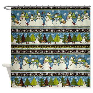  Elegant Victorian Snowmen Shower Curtain  Use code FREECART at Checkout