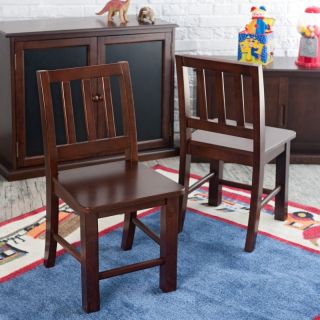 Classic Playtime Chairs   Set of 2   Espresso Dark Brown   BOY CHAIR ESPRESSO 