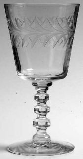 Tiffin Franciscan Mayflower Gray Water Goblet   Stem 17301, Gray Cut Laurel