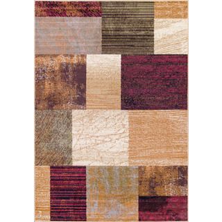 Rhythm 105210 Multi Contemporary Area Rug (9 3 X 12 6) (MultiSecondary Colors Beige, red, brown, greenShape RectangleTip We recommend the use of a non skid pad to keep the rug in place on smooth surfaces.All rug sizes are approximate. Due to the differ