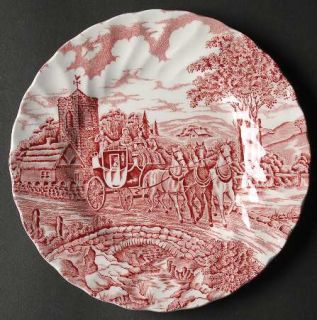 Myott Staffordshire Royal Mail Red Bread & Butter Plate, Fine China Dinnerware  
