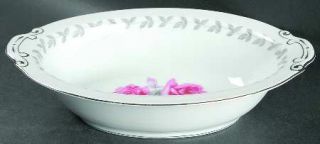 Hira China American Rose 10 Oval Vegetable Bowl, Fine China Dinnerware   Pink R