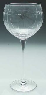 Lenox Staccato Balloon Wine   Clear, Cut Lines & Ovals