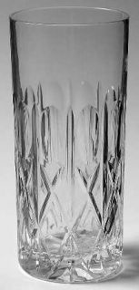 Lausitzer La7 Highball Glass   Cut Criss Cross & Thumbprint