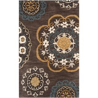 Safavieh Handmade Wyndham Dark Eggplant New Zealand Wool Rug (26 X 4)