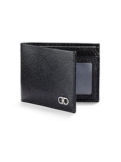 Salvatore Ferragamo Pebbled Leather Bifold Wallet