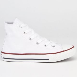 Chuck Taylor Core Hi Girls Shoes Optical White In Sizes 3, 2, 1 For Wo