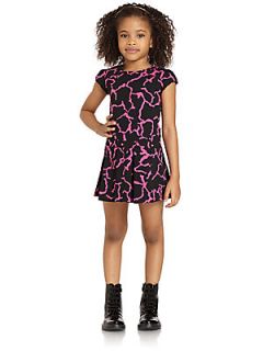 Versace Toddlers & Little Girls Giraffe Print Dress   Black Pink