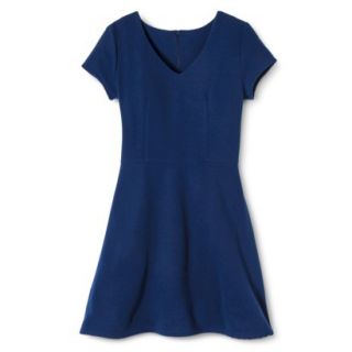 Merona Womens Textured Knit Dress   Waterloo Blue   XL