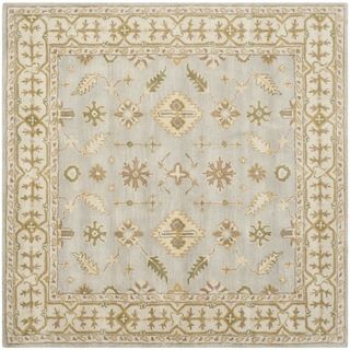 Safavieh Handmade Classic Light Blue/ Ivory Wool Rug (6 Square)