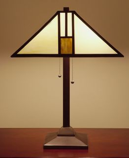 Tiffany style White Mission style Table Lamp