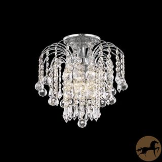 12 inch Christopher Knight Home Crystal 3 light Chrome Chandelier