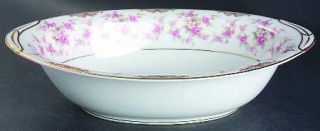 Noritake Charmaine 10 Oval Vegetable Bowl, Fine China Dinnerware   Gold Decor,