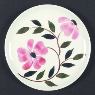 Stetson Stt42 Salad Plate, Fine China Dinnerware   Rio, Pink Flowers, Green Leav