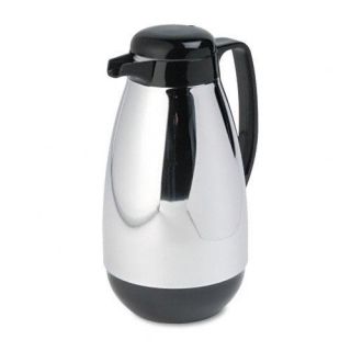 Hormel Vacuum Glass lined Chrome plated Carafe (Black, chrome platedMaterials Glass lining, chrome platingCapacity 1 literDimensions 5.59 inches wide x 5.3 inches deep x 10.3 inches high )