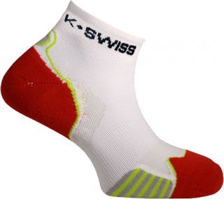 Mens K Swiss KS60160 (3 Pairs)   White/Fiery Red/Black Socks